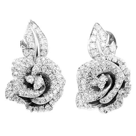 dior rose earrings